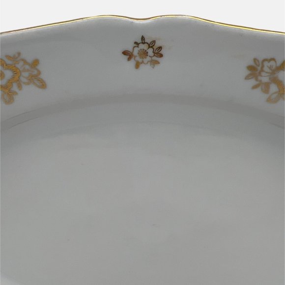Rudolf Kampf Grunlas Czechoslovakia Porcelain Serving Platter 13" Crown Mark - Picture 4 of 5